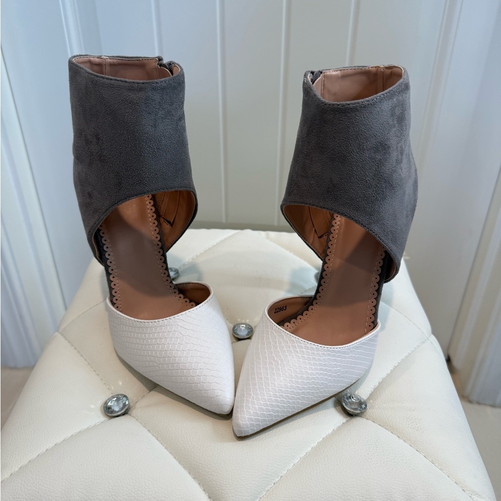 Gray and White Women's Shoes